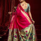 Rajwada Magenta Silk Woven Paithani Saree For Women