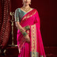 Rajwada Magenta Silk Woven Paithani Saree For Women