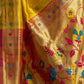 Rajwada Yellow Silk Woven Paithani Saree For Women