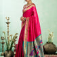 Rajwada Magenta Silk Woven Paithani Saree For Women