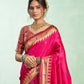 Rajwada Magenta Silk Woven Paithani Saree For Women