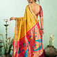 Rajwada Yellow Silk Woven Paithani Saree For Women