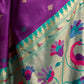 Rajwada Purple Silk Woven Paithani Saree For Women