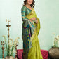 Rajwada Parrote Green Silk Woven Paithani Saree For Women