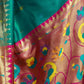 Rajwada Sea Green Silk Woven Paithani Saree For Women