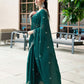 Rajwada Green Chiffon Embellished Saree For Women