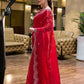 Rajwada Red Chiffon Embellished Saree For Women