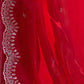 Rajwada Red Chiffon Embellished Saree For Women