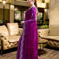 Rajwada Purple Chiffon Embellished Saree For Women