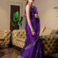 Rajwada Voilet Chiffon Embellished Saree For Women