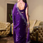 Rajwada Voilet Chiffon Embellished Saree For Women