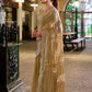 Rajwada Beige Chiffon Embellished Saree For Women