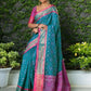 Rajwada Sky Blue Silk Woven Saree For Women
