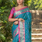 Rajwada Sky Blue Silk Woven Saree For Women