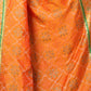 Rajwada Orange Silk Woven Saree For Women