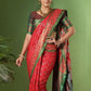 Rajwada Red Silk Woven Saree For Women