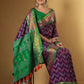 Rajwada Purple Silk Woven Saree For Women