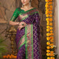 Rajwada Purple Silk Woven Saree For Women