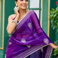 Rajwada Voilet Chiffon Embroidered Saree For Women