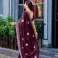 Rajwada Dark Maroon Chiffon Embroidered Saree For Women