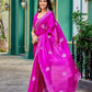 Rajwada Magenta Chiffon Embroidered Saree For Women