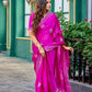 Rajwada Magenta Chiffon Embroidered Saree For Women