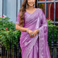 Rajwada Lavender Chiffon Embroidered Saree For Women