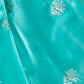 Rajwada Aqua Blue Chiffon Embroidered Saree For Women