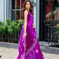 Rajwada Purple Chiffon Embroidered Saree For Women