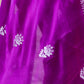 Rajwada Purple Chiffon Embroidered Saree For Women