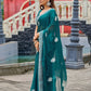 Rajwada Sea Green Chiffon Embroidered Saree For Women