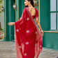 Rajwada Red Chiffon Embroidered Saree For Women
