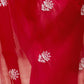 Rajwada Red Chiffon Embroidered Saree For Women