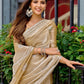 Rajwada Beige Chiffon Embroidered Saree For Women
