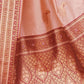 Rajwada Peach Silk Zari Woven Saree For Women