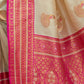 Rajwada Beige And Pink Silk Zari Woven Saree For Women