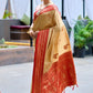 Rajwada Dark Cream Silk Zari Woven Saree For Women