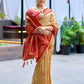 Rajwada Dark Cream Silk Zari Woven Saree For Women