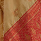Rajwada Dark Cream Silk Zari Woven Saree For Women