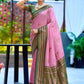 Rajwada Pink Silk Zari Woven Saree For Women