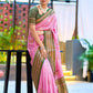 Rajwada Pink Silk Zari Woven Saree For Women