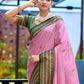 Rajwada Pink Silk Zari Woven Saree For Women