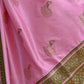Rajwada Pink Silk Zari Woven Saree For Women
