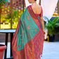 Rajwada Aqua Blue Silk Zari Woven Saree For Women