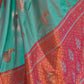 Rajwada Aqua Blue Silk Zari Woven Saree For Women