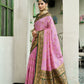 Rajwada Pink Silk Woven Saree For Women