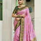 Rajwada Pink Silk Woven Saree For Women