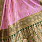 Rajwada Pink Silk Woven Saree For Women