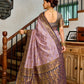 Rajwada Lavender Silk Woven Saree For Women