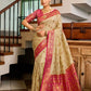 Rajwada Cream Silk Woven Saree For Women